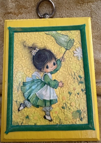 Targa legno decoupage