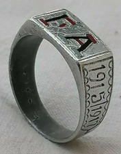 Anello militare Trench art  WW1 Ring  Anneau d’art de tranchée Graben Kunstring