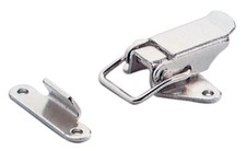 CHIUSURA A LEVA PICCOLA NICHELATA GANCIO PER TAVOLO BAULE BAULETTO BLOCCO 54MM 