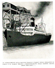 ARTICOLO 1928 CARBONE FOSSILE COMPETIZIONE MONDIALE MINIERE BETTINI PORTO COKE 