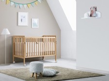 Lettino Culla Neonato Evolutivo Co-Sleeping in Legno Legno Naturale Flippy Pali