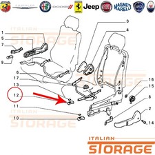 FIAT TIPO SPORT ALFA 155 RIVESTIMENTO SEDILI ANTERIORI NUOVO ORIGINALE 181137080