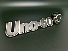 FIAT UNO 60 S LOGO SIGLA EMBLEMA FREGIO STEMMA SCRITTA TARGHETTA BADGE PLACCA