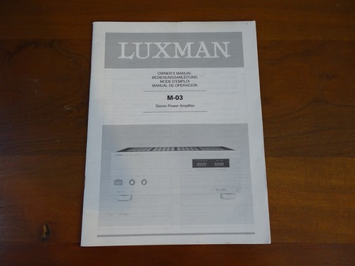 Luxman manuale di - m-03,