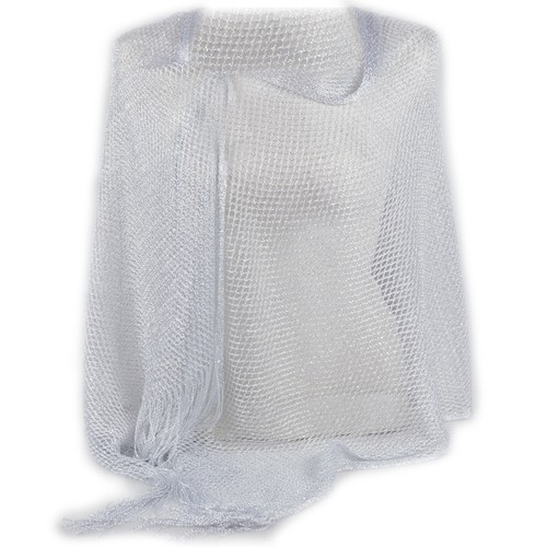 Stola bianca lurex donna - stola,