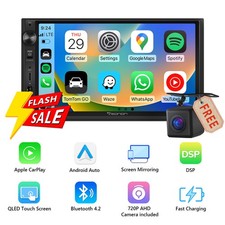 7 Pollici QLED Autoradio 2 DIN Wireless CarPlay & Android Auto Bluetooth Stereo