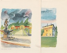 TRIESTE,ILLUSTRATORE RENZO KOLLMANN,MENU'? PER LLOYD TRIESTINO,VILLE VENETE 1957