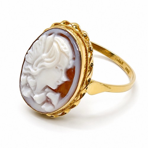 Anello donna oro 18kt - donna, cammeo