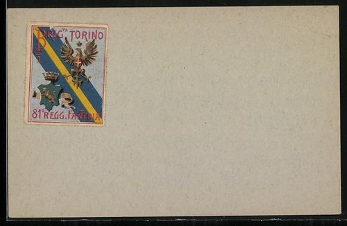 Cartolina aquila con stemma - cartolina,