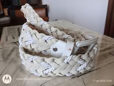 Cintura In Tessuto E Pelle Giovanni Tozzi Made In Italy Toscana.