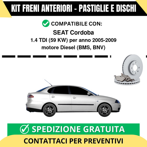 Kit freni anteriori pastiglie - kit,
