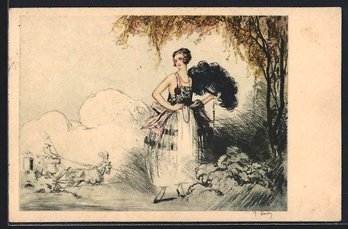 Cartolina artista hardy - cartolina, j.