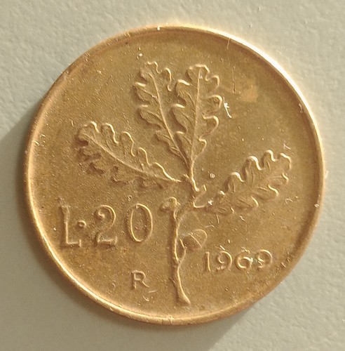 Moneta lire ramo quercia - lire,