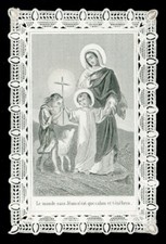 santino merlettato-holycard-canivet IL MONDO SENZA GESU' E' CAOS E TENEBRE