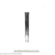 TUBO CANNA FUMARIA STUFA PELLET INOX 1 MT 100CM 8X100 ACCIAIO D.80 NORMA CEE - D