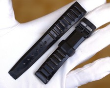 Cinturino orologio Tropic 2000 18mm gomma nera vintage