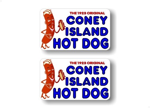 Adesivi coney island hot dog - island,