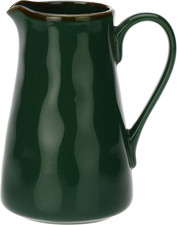 Thun Rose & Tulipani, Brocca Piccola Di Colore Verde Bosco in Gres Con Bordo Dor