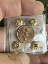 5 CENTESIMI SPIGA 1921  FDC RAME ROSSO PERIZIATA