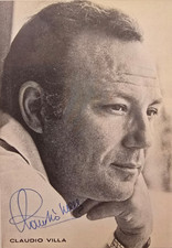 Cartolina Claudio Villa con autografo originale Dischi Cetra