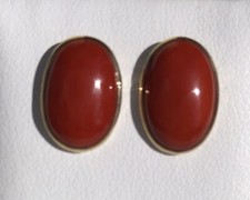 Orecchini Ovali In Corallo