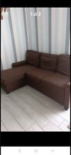 divano angolare 3 posti,pronto letto e chaise longue contenitore