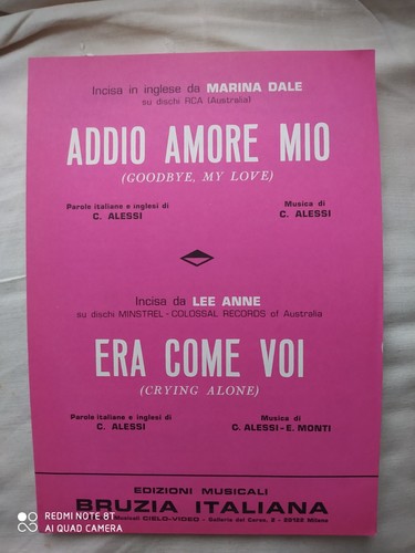 Marina dale addio amore - marina, mio"