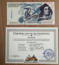 500000 500.000 Lire Serie SOSTITUTIVA Con Timbro Di Banca PERIZIATA SUP