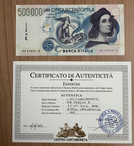 500000 500 000 lire - 500.000, serie