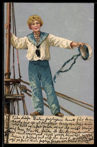 Cartolina ragazzo uniforme - ragazzo, in