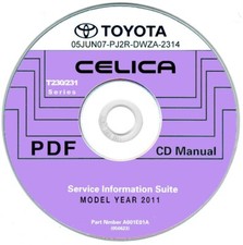 Toyota Celica T230-T231  (1999-2006) manuale officina su cd  