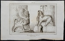 1841 - Sculture Monumentale Di Persepolis - Incisione Antica - Iran & Persia