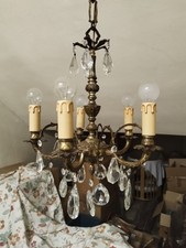 Lampadario In Ottone E