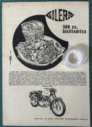 Rara pubblicità moto gilera - rara,