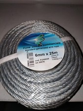 Fune acciaio  zincata commerciale 6mm x 25 m