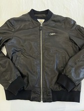 GIUBBOTTO UOMO IN PELLE NAPPA AERONAUTICA MILITARE TAGLIA 56