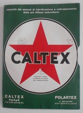 CALTEX POLARTEX TABELLA CALCOLO PERPETUO OLIO PUBBLICITÀ CM. 28 X 21