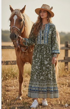 Abito midi stampato Zara ~ XS