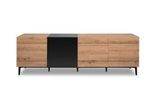 Credenza bassa NIMIS a 4 ante battenti e 4 ripiani in laminato, LAP 200x65x42 cm