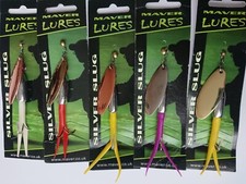 5x Maver Silver Slug Spinner 16g