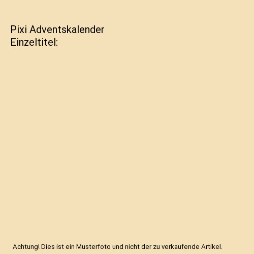 Pixi adventskalender - pixi,