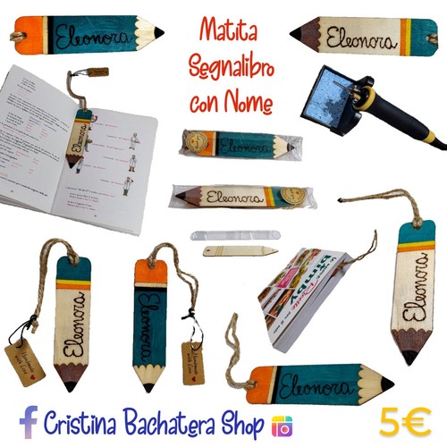 Matita segnalibro con nome - segnalibro,
