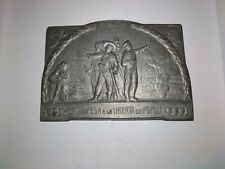 1916-PRIMA GUERRA MONDIALE-WW1-FRATELLANZA D’ARMI-RARA PLACCA-PELTRO-95 x 66 mm.