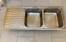 Lavandino Sx Cucina Acciaio Inox Doppia Vasca Incasso Made in Italy
