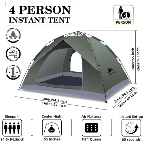 Tenda campeggio instant - tenda, da