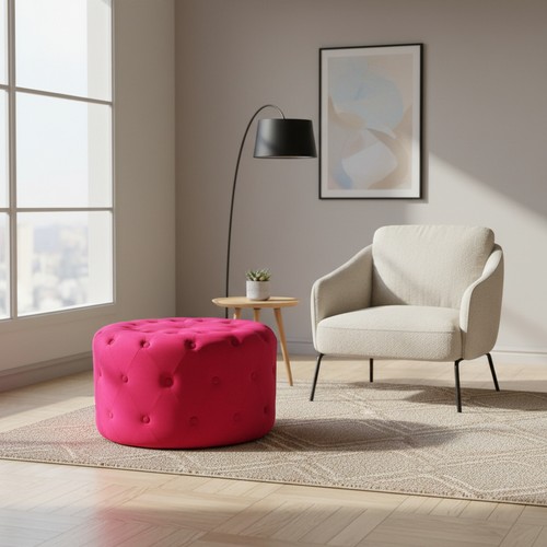 Pouf poggiapiedi tondo - pouf,