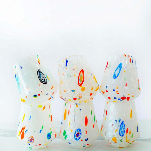 Bicchieri murano set 6 - murano,