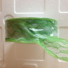 Nastro Tubolare in pizzo verde