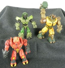 Lotto 3 GORMITI articolati 12 cm con movimento parlante lava roccia natura 