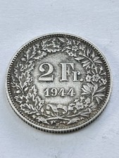MONETA 2 FRANCHI SVIZZERA 1944